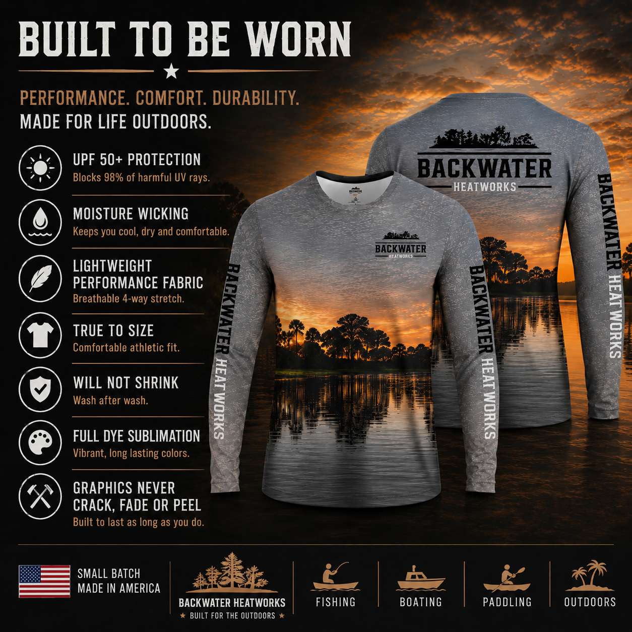 Backwater Heatworks Lake Series Performance Shirt