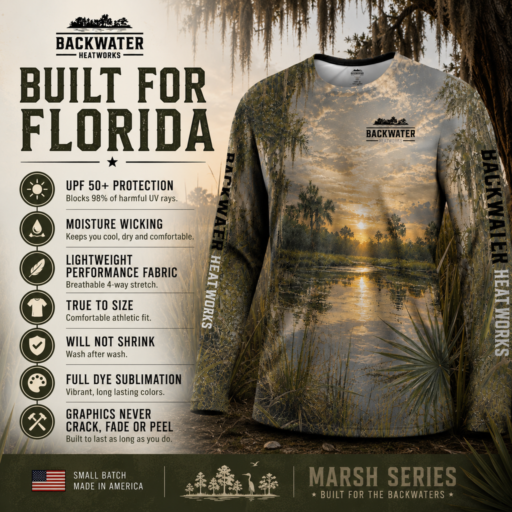 Backwater Heatworks Marsh Series Performance Shirt