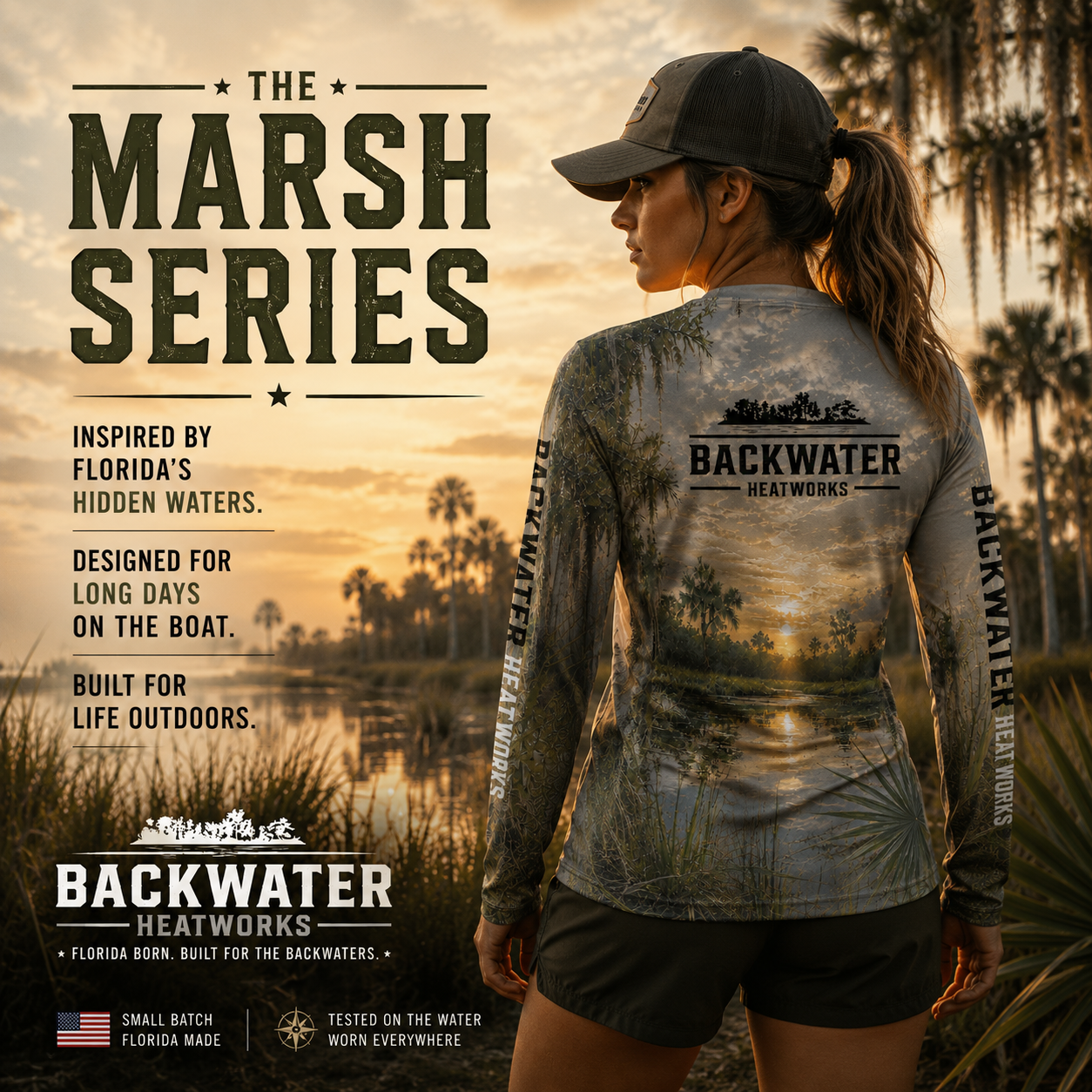Backwater Heatworks Marsh Series Performance Shirt