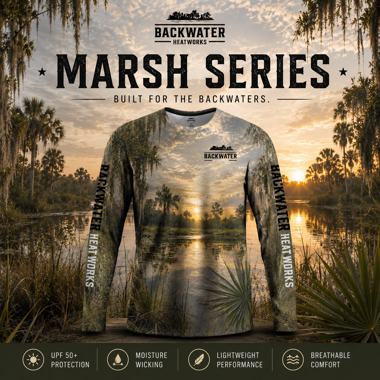 Backwater Heatworks Marsh Series Performance Shirt
